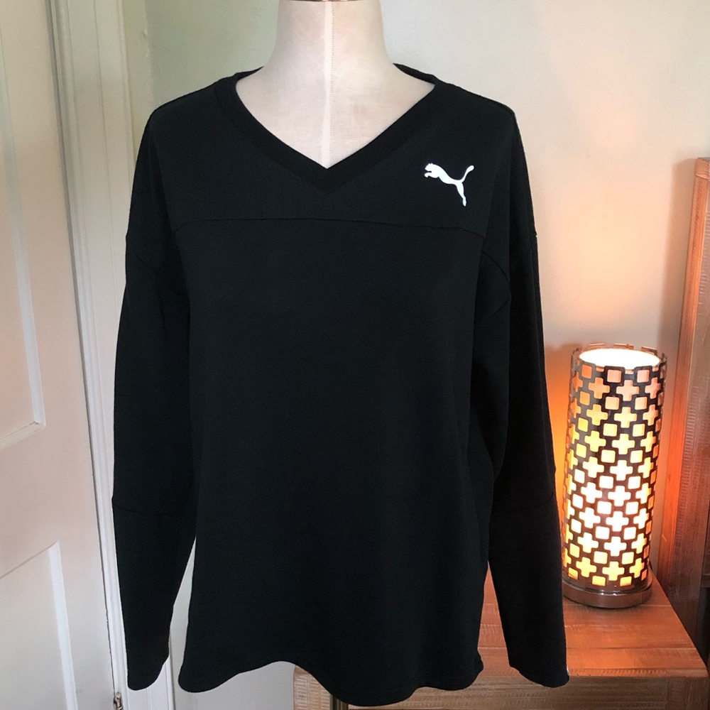 PUMA VNeck Detailed Super Comfy Women’s Sweatshirt